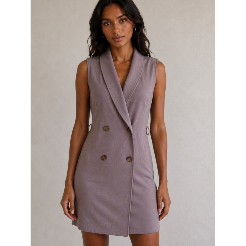 NWT Maurices Mauve Sleeveless Vest Dress Women’s Blazer Style - Medium